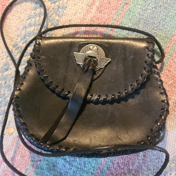 HOST PICK 🎉🎊Handmade genuine leather motorcycle themed cross body small bag - Picture 2 of 6